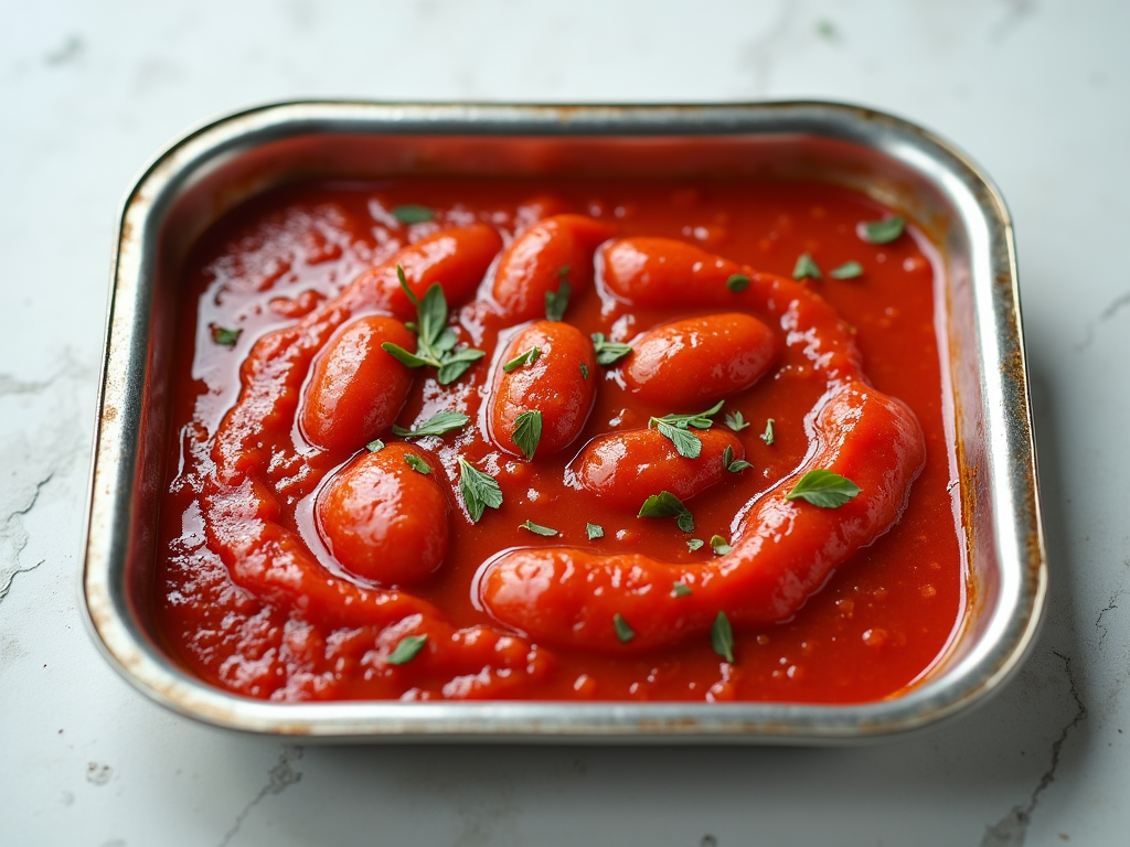 Traditional marinara sauce in a bowl